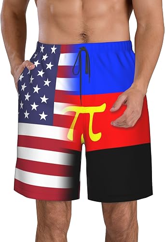 American Flag Different Pride Sign Mens Casual Beach Shorts Maritime Surf Swimming Trunks