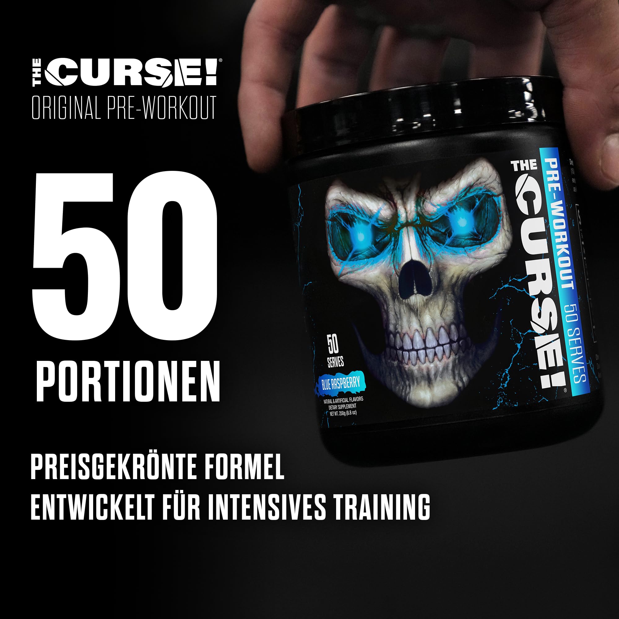 JNX Sports The Curse! Pre-Workout Pulver – Tropensturm, 250 g | Energie, Fokus & Ausdauer-Booster | Beta-Alanin, Kreatin, L-Citrullin, Koffein