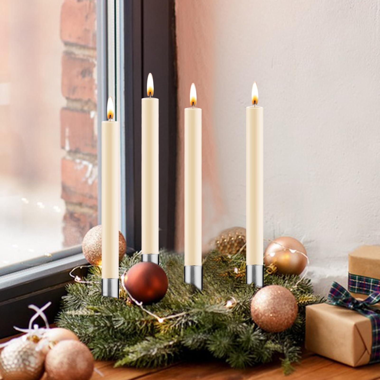 Kerzenhalter Adventskranz, Metall Kerzenständer Kerzenhalte Stabkerze Metall Adventskerzenhalter Weihnachten Adventskranz Ständer Modern