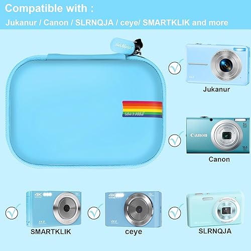 Miniatura 4 de Leayjeen Funda para cámara infantil compatible con cámaras digitales SecktonDesuccusNine CubeOZMILC-dolidaGKTZ y más cámaras digitales para niños y