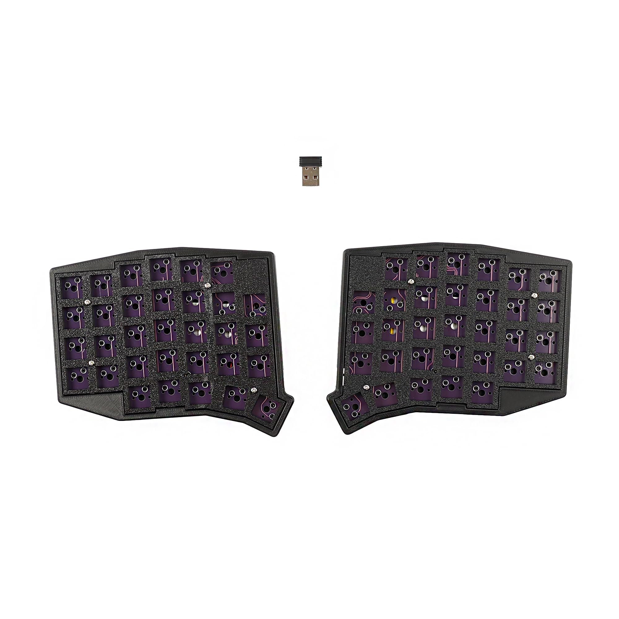 YMDK Sofle Wireless Split Keyboard 2.4Ghz 64 Keys Ergonomic Hotswappable 60% Layout 3D PLA Vial All Key Programmable Mini Independent Gaming Keyboard Kit-picture-22