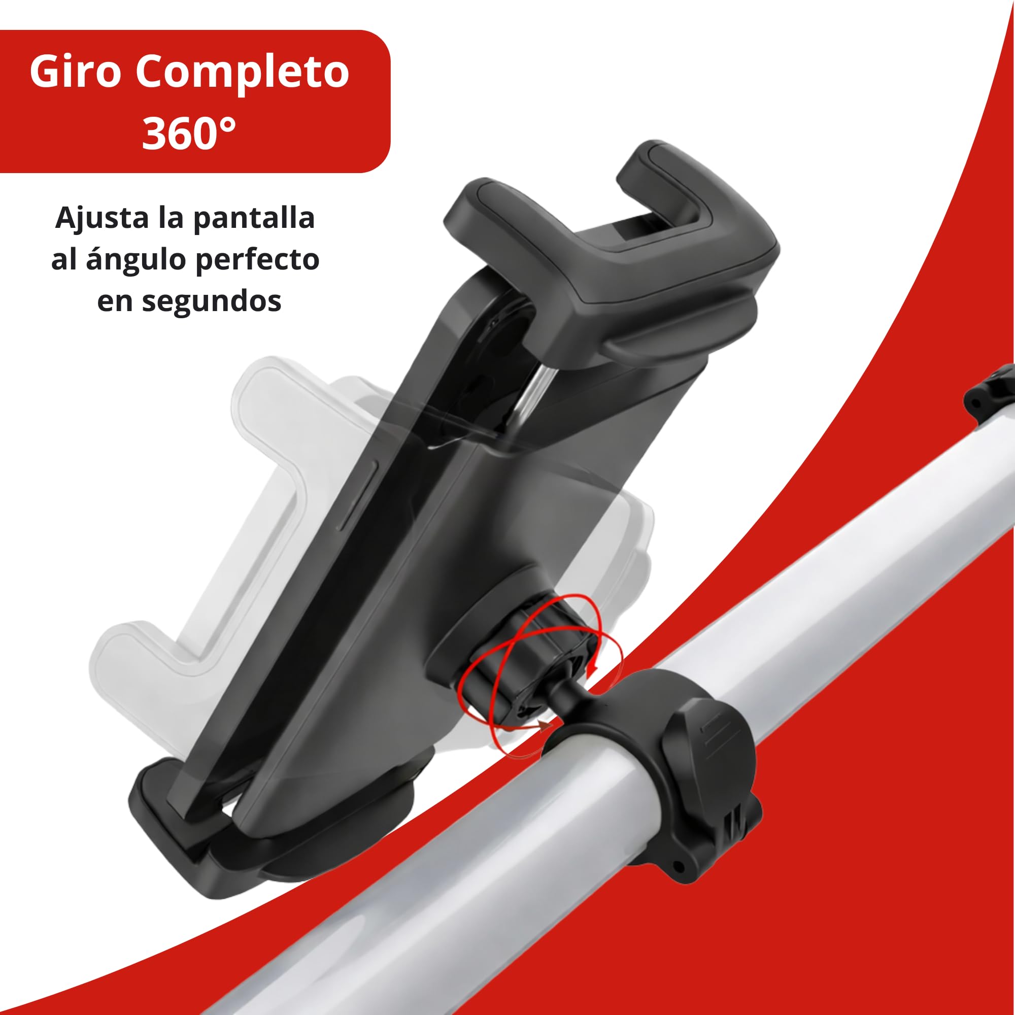 Soporte Tablet Coche Entre Dos Reposacabezas, Ultra Estable y Ajustable 360º, Compatible iPad 4.7-14", Ideal para Viajes en Asiento Trasero. Incluye Cable USB-c