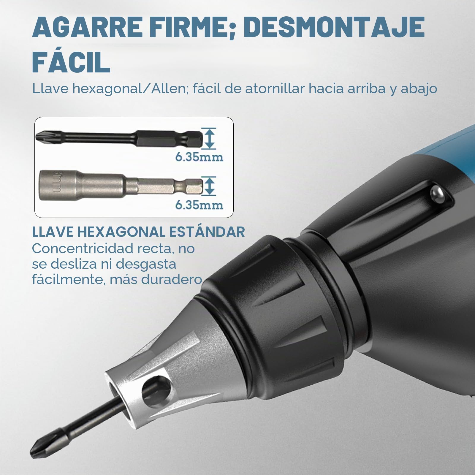 Atornillador inalámbrico para pladur, atornillador con cargador de tira y alimentación automática, batería de 3000 mAh x2, velocidad de rotación 5000 min-1, motor sin escobillas, luz de trabajo LED y