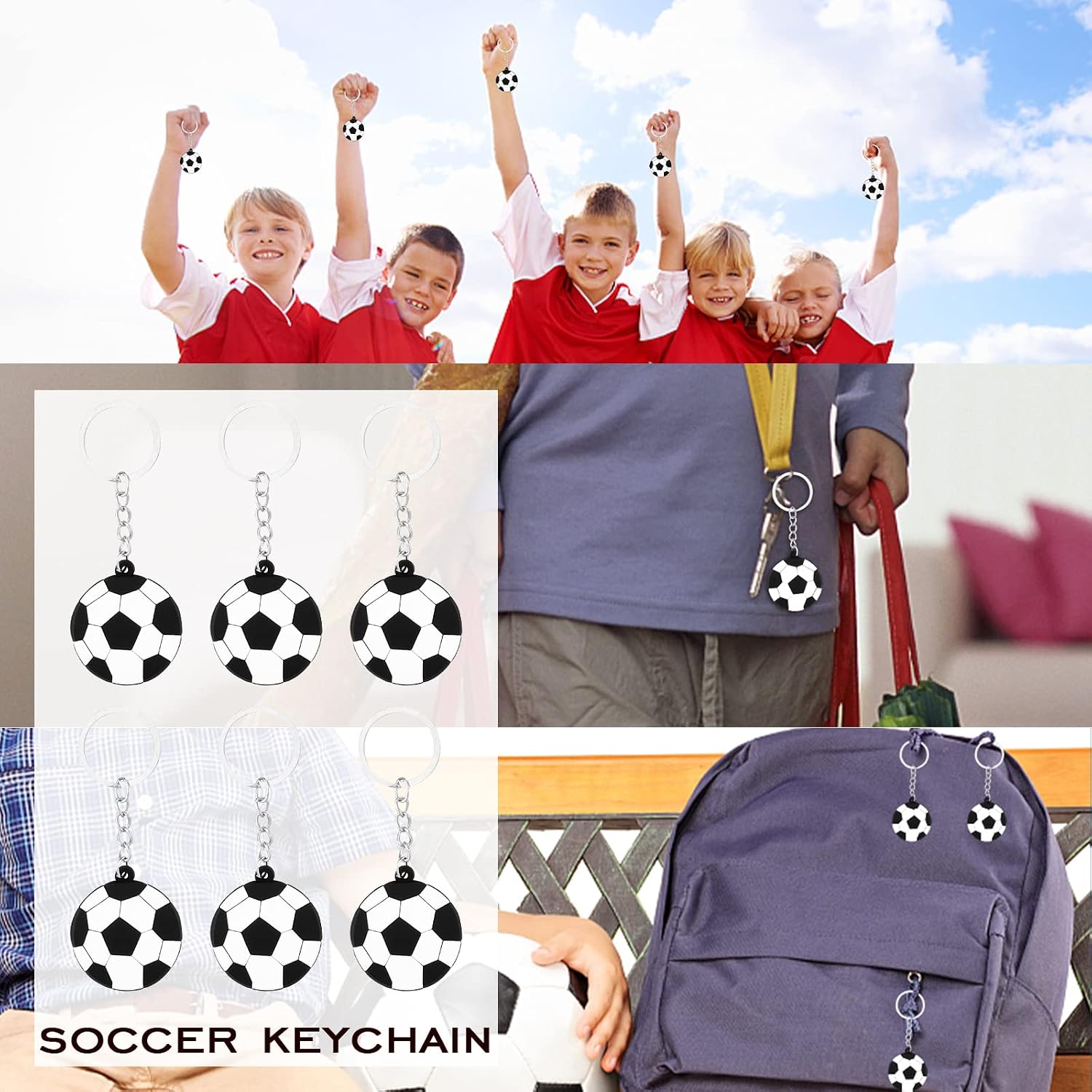 サッカーキーホルダー 30個 サッカーパーティー 記念品 キーチェーン 男の子 子供 学校 カーニバル ご褒美 サッカーテーマ 誕生