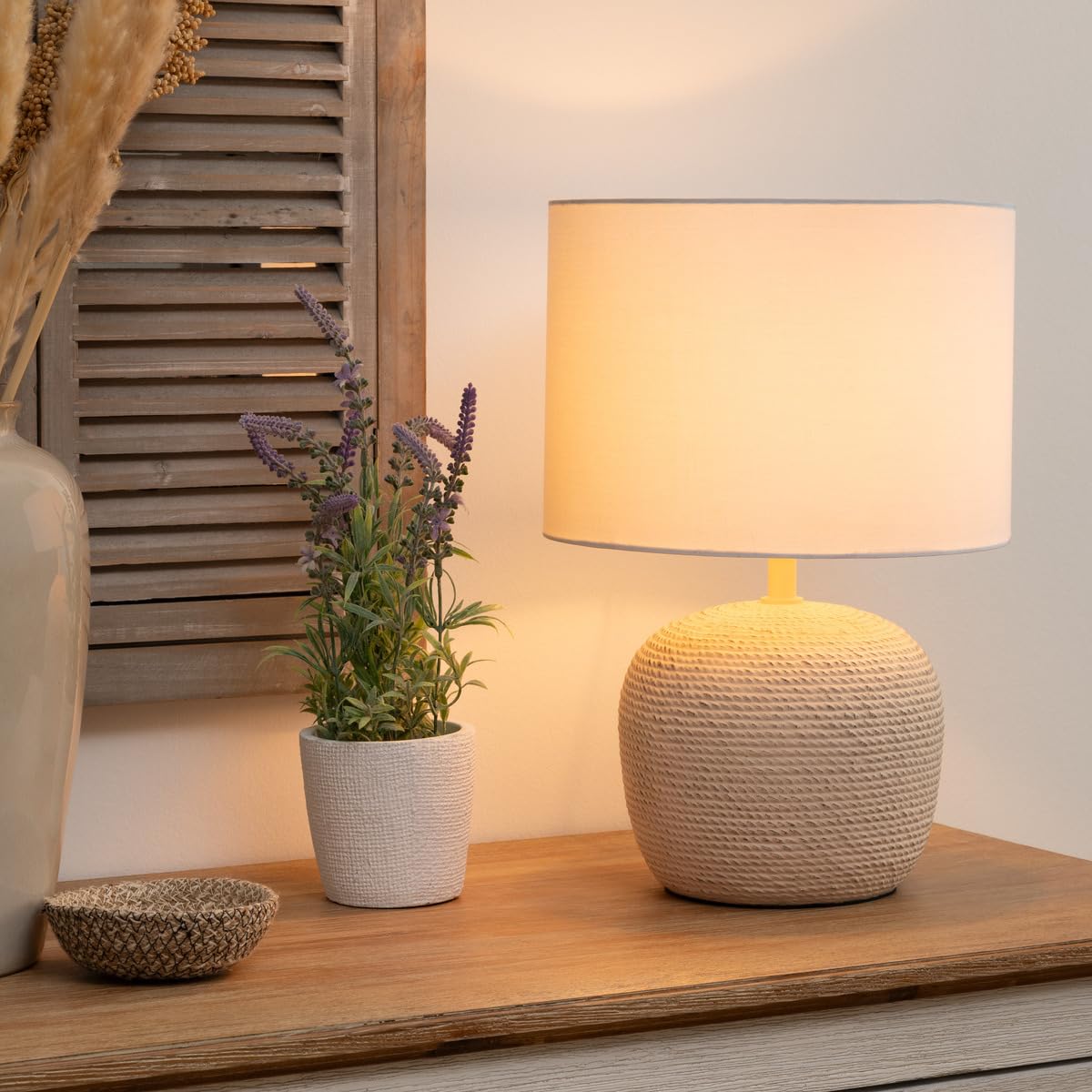 ATMOSPHERA CREATEUR D'INTERIEUR Lámpara recta Davia H40cm, blanco