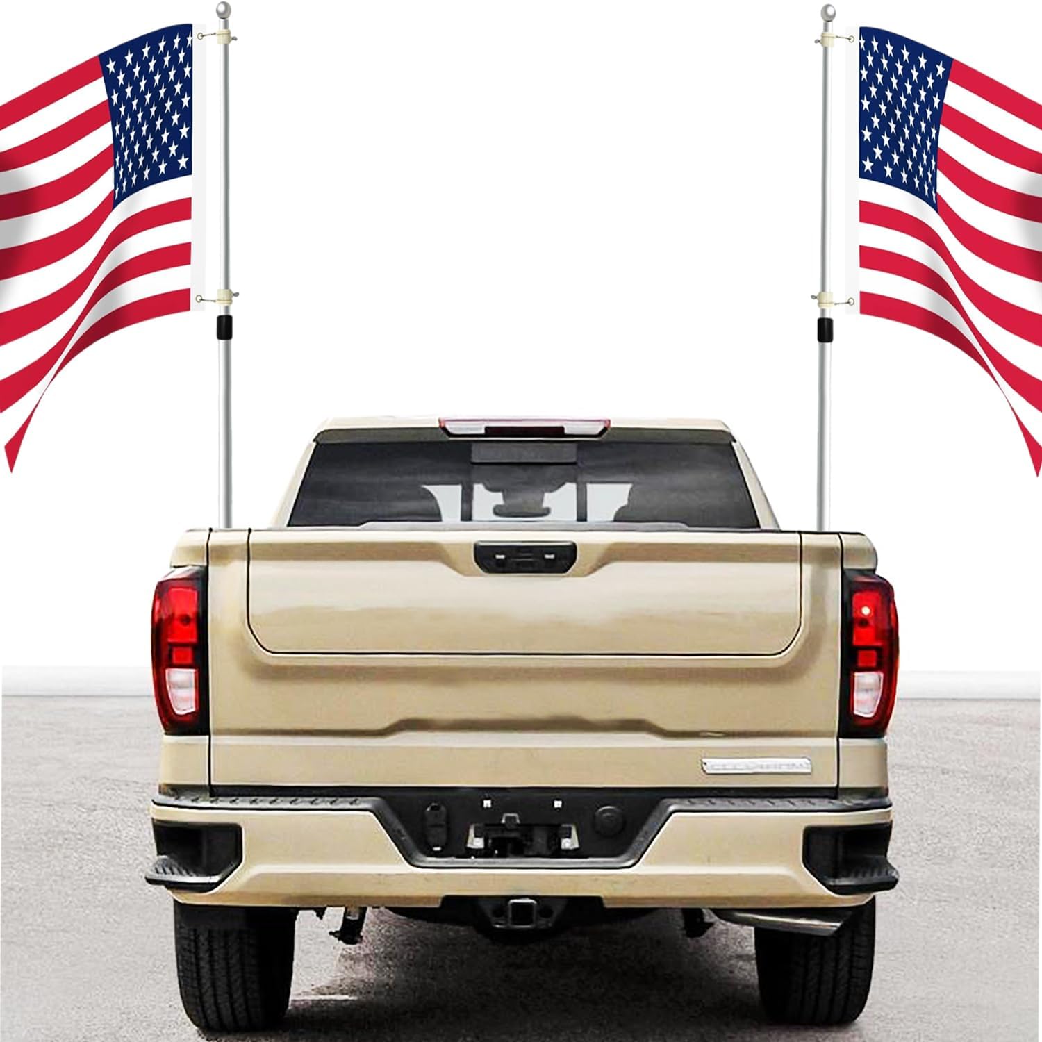 Upgrade flagpole Mount for Truck Bed, no Drilling flagpole Holder for Truck Bed,NO Drilling Required, Up to 1.2 in Flag Pole