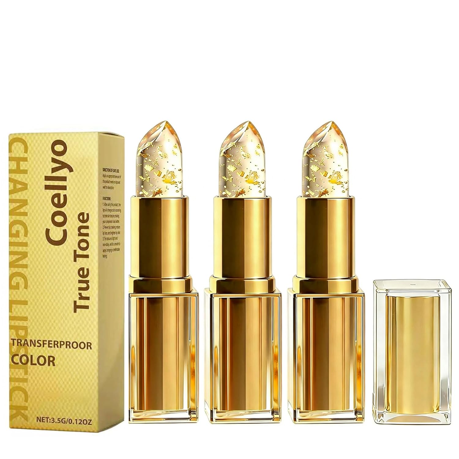 PH Adjusting Lipstick,Clear lip stick That Changes Color, Long-Lasting Hydration Lipstick without Stripping,Suitable for All Skin Tones (3pcs) | pH adjustment;, color change