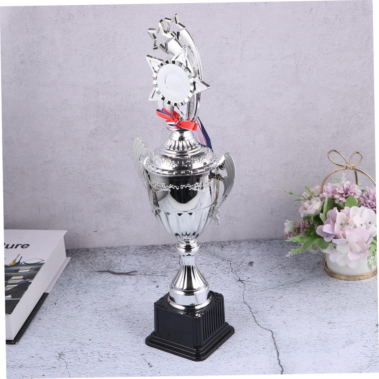 1pc Star Decor Football Trophy Football Toys Kids Reward Toy Award Trophies for Football Soccer Trophies Decorate Props Gold Trophy Child Desktop Golden Statue Desktop Toys