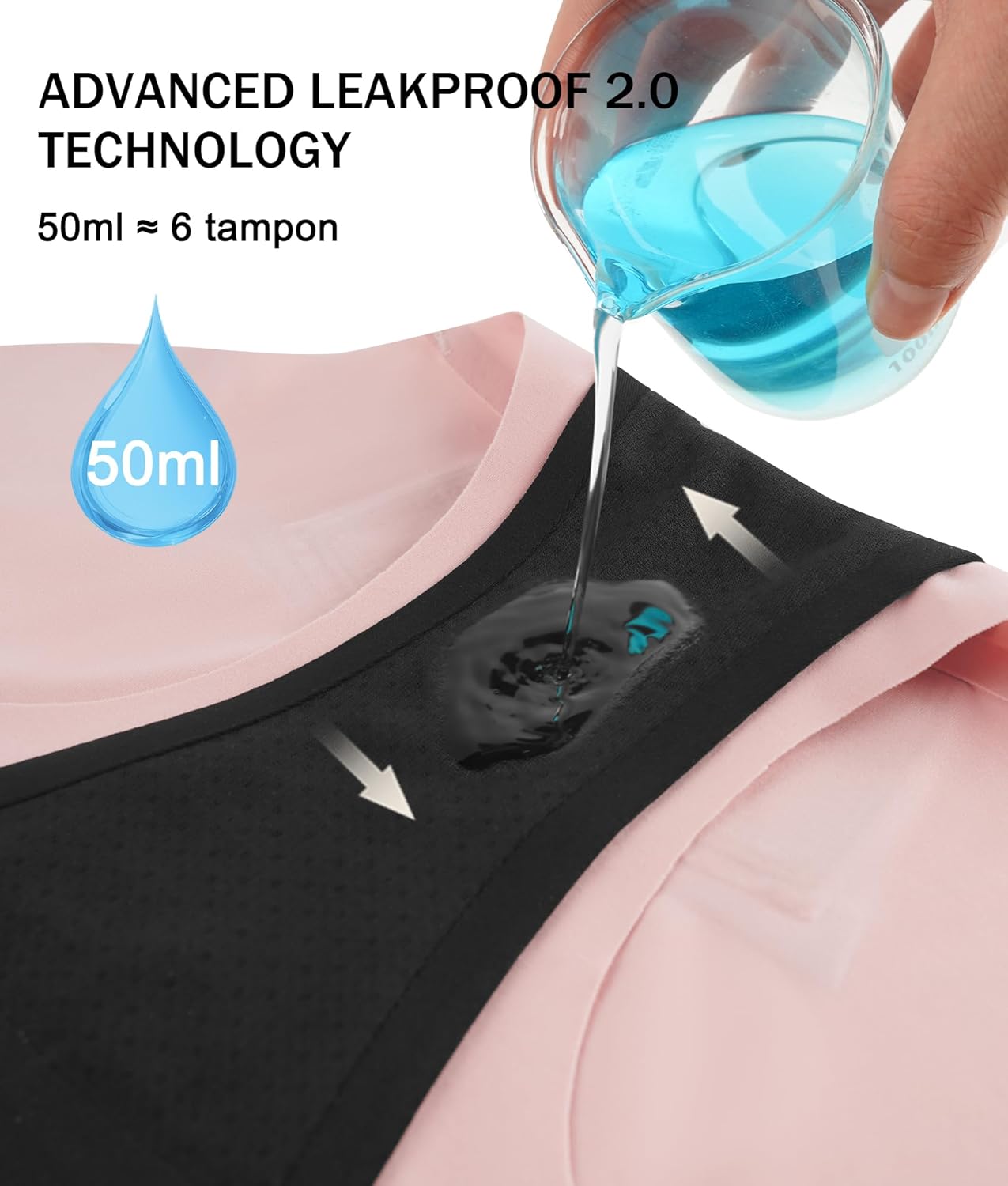 Incontinence Underwear for Women, Seamless High Waisted Washable Leak Proof Postpartum Protective Briefs 3 Pack (Multicolor, Large) - Image 4