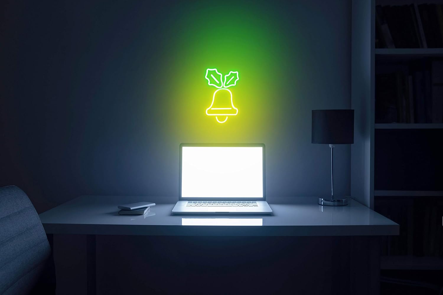 ADVPRO Jingle Bell Christmas Flex Silicone LED Neon Sign Green & Yellow st16s32-fnu0130-gy