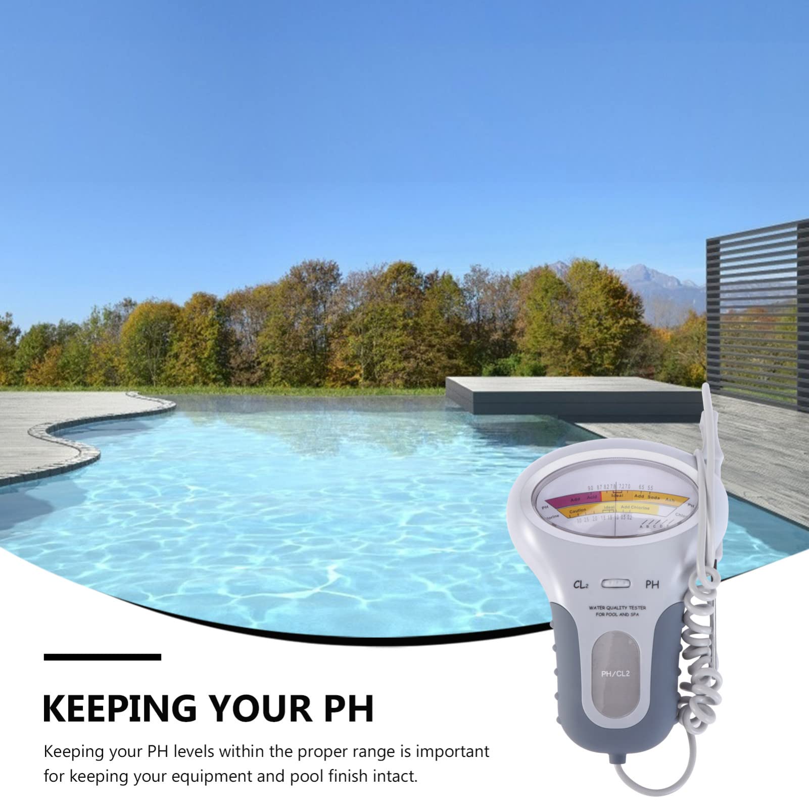 Poolwasserqualitätsprüfer Ph und Cl2-tester aus Kunststoff Weiß