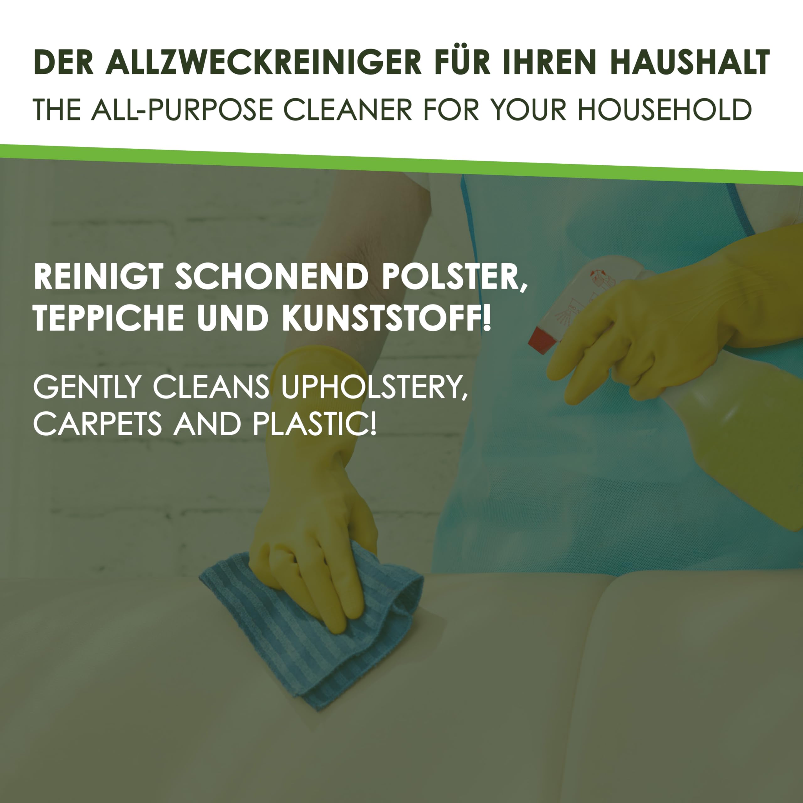 Ergiebiger Multireiniger 4x5L Kanister Auto Reiniger | Kunststoffreiniger und Autoreinigung von Innen und Außen | Polsterreiniger Auto und Teppichreiniger