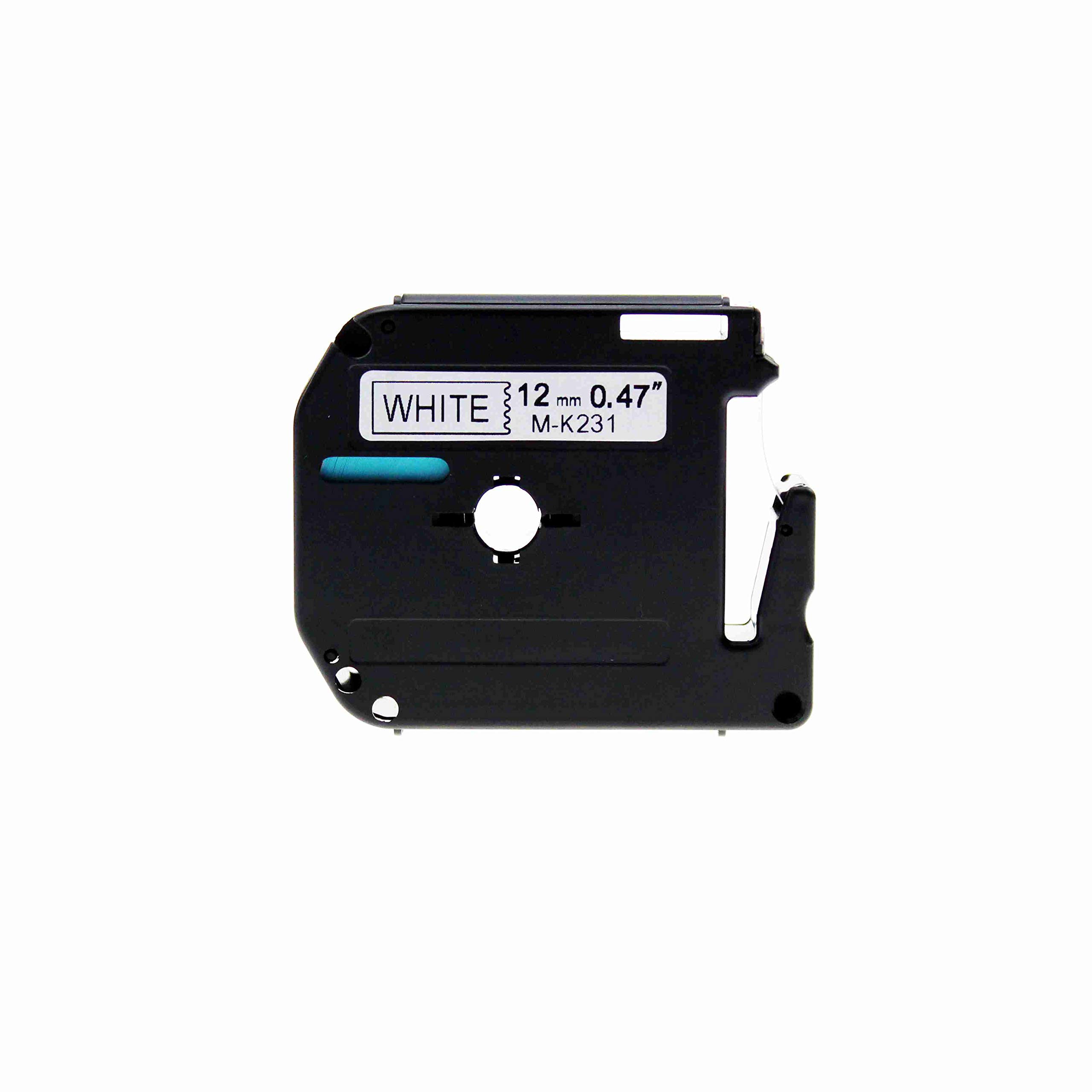 15 x Compatible Label Tape Replacement for Brother Label Tape AZe-K231 12mm Laminated Adhesive Black On Clear Cassette