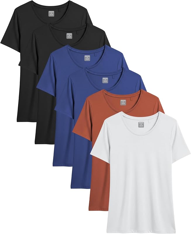 Women's Color T Shirts | 100% Superfine Combed Cotton | Short Sleeve Tops | Multi-Packs & Colors