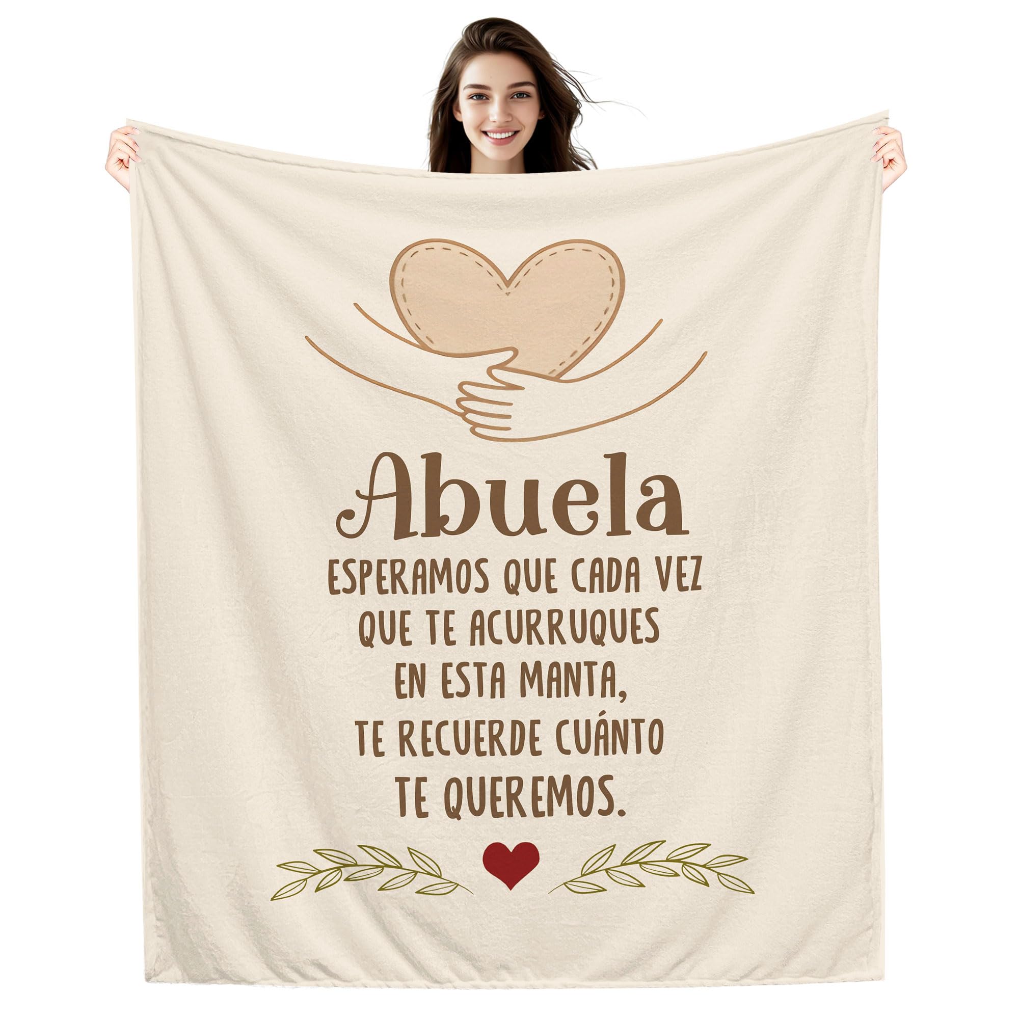 Amorea A mi Abuela Espero Que Cada Vez Que te acurruques en Esta Manta te recuerde cuánto te Quiero Ideas para Regalos Manta para la Abuela Cumpleaños Día de la Madre — view 34