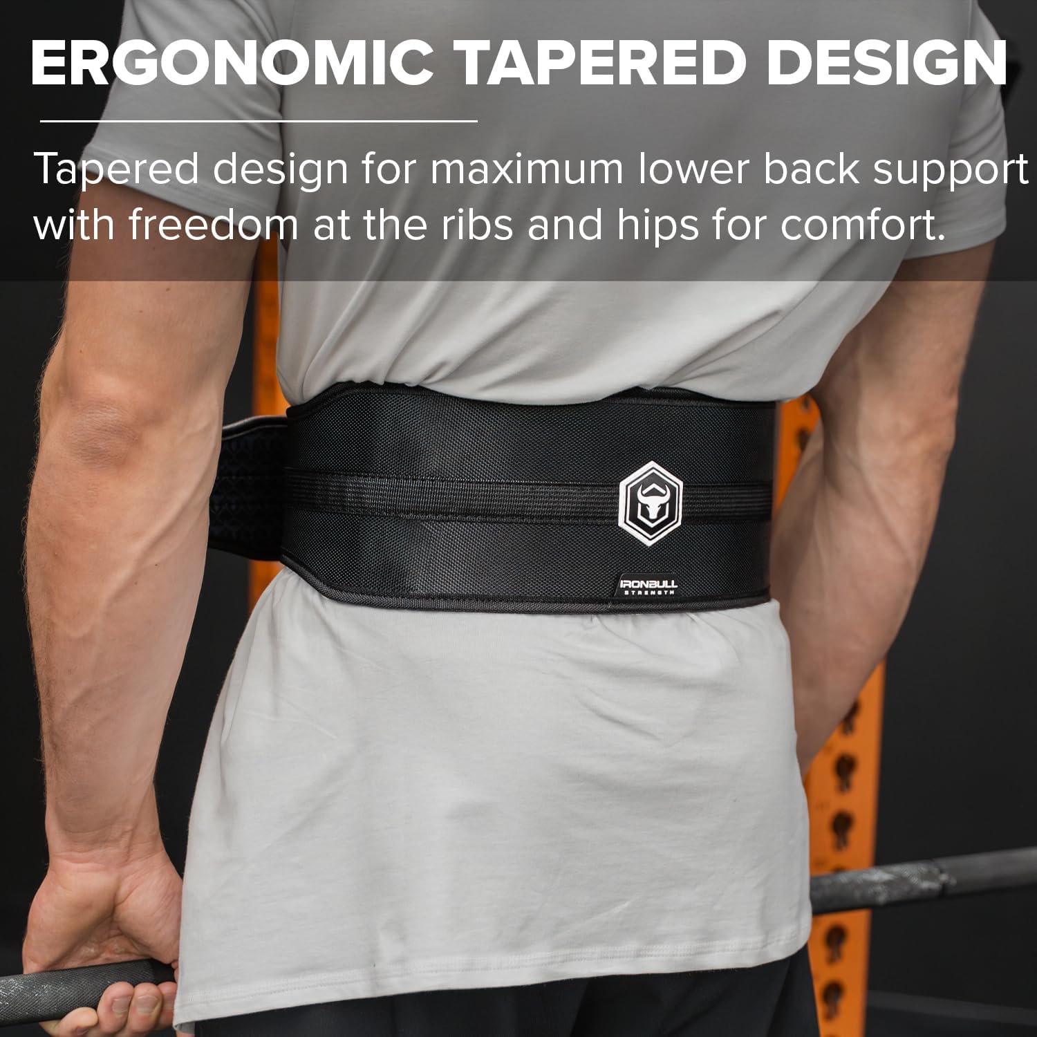 Ceinture d'haltérophilie hybride – Soutien à griffes robuste, intérieur en néoprène, design effilé de dynamophilie – Support dorsal pour les squats, soulevés de terre et musculation – Ceinture de gym