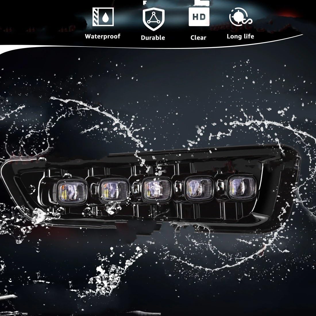 Luces LED DRL De Circulación Diurna Intermitentes Amarillos Antiniebla Accesorios De 12 V Para Ford Para Raptor SVT Para F150 2016 2017 2018 2019 Y 2020 Foco De Trabajo