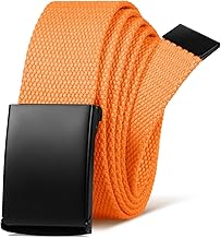 LXMY Belts for Men,Work Belts for Men,Mens Adjustable Canvas Fabric Nylon Golf Belt Fits Anywhere