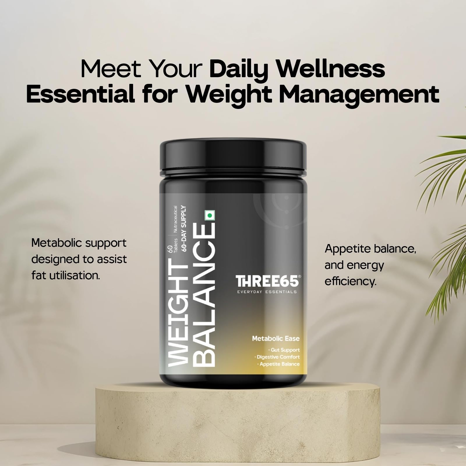 Three65 Weight Balance | Weight Management & Weight Loss Support for Men & Women | Metabolism & Fat Metabolism Supplement | Appetite & Craving Control | Herbal Formula | 60-Day Supply — Amazon image 4
