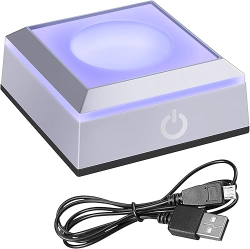 hochance Base de cambio de luz LED colorida, pedestales de pantalla táctil multicolor para cristal 3D acrílico o materiales transparentes y