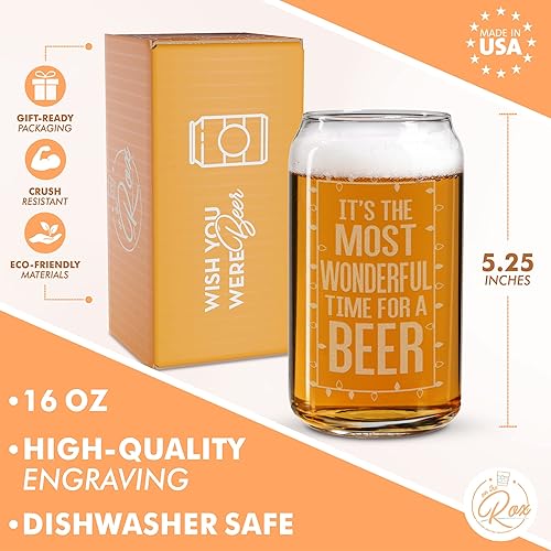 Miniatura 2 de Vaso de cerveza: es el momento más maravilloso para un regalo de Navidad con cerveza para hombres y mujeres