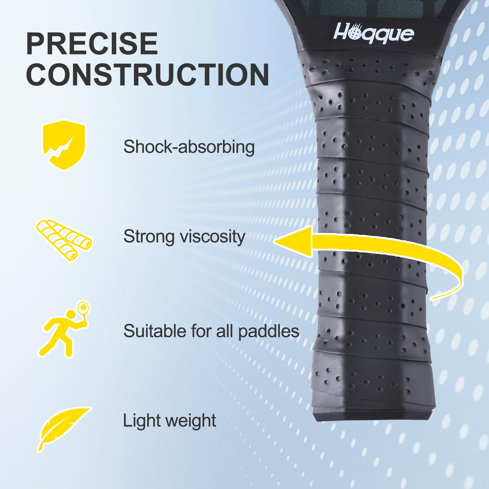 6 Packs Pickle Paddle Ball Grip Tape Tennis Badminton Racket Pick Overgrip Comfort Ball Equipment Accessories Dry Feel Racquet Handle Wrap Kit Tennis Lovers Women Men Birthday Ideal 2