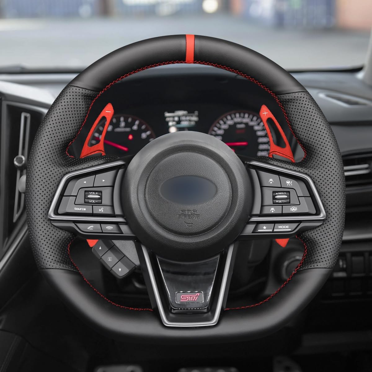 MEWANT Steering Wheel Shift Paddle Extended Shifter Trim Cover for Subaru Forester Outback XV Crosstrek Impreza Legacy Ascent WRX BRZ Scion FR-S GT86(Red 2PCS)