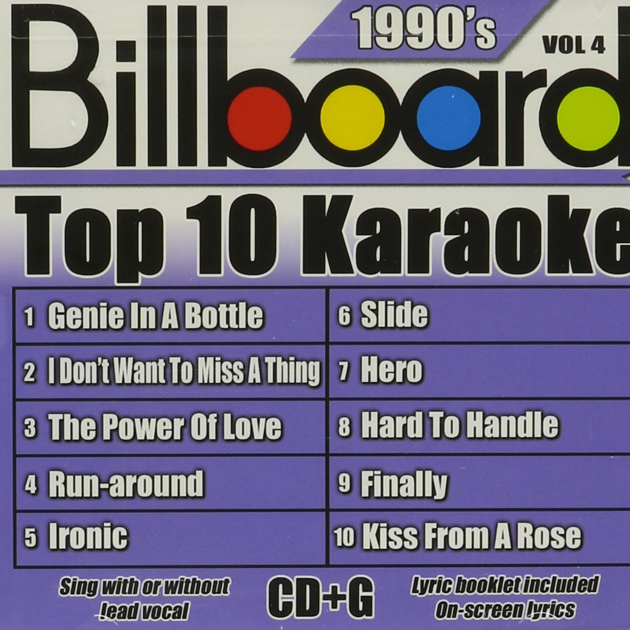Billboard Top 10 Karaoke: 90's, Vol. 4 [Audio CD] Various Artists; Billboard Top 10 Karaoke; Sybersound; Mariah Carey; Glen Ballard; Diane Warren; Alanis Morissette; Walter Afanasieff; Johnny Rzeznik; John Popper and Otis Redding