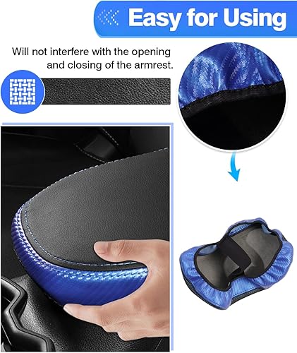 Vista 5 de Autorder Funda de consola central para Toyota RAV4 2019-2022, 2023, 2024, 2025, accesorios para reposabrazos, funda antiarañazos, almohadilla