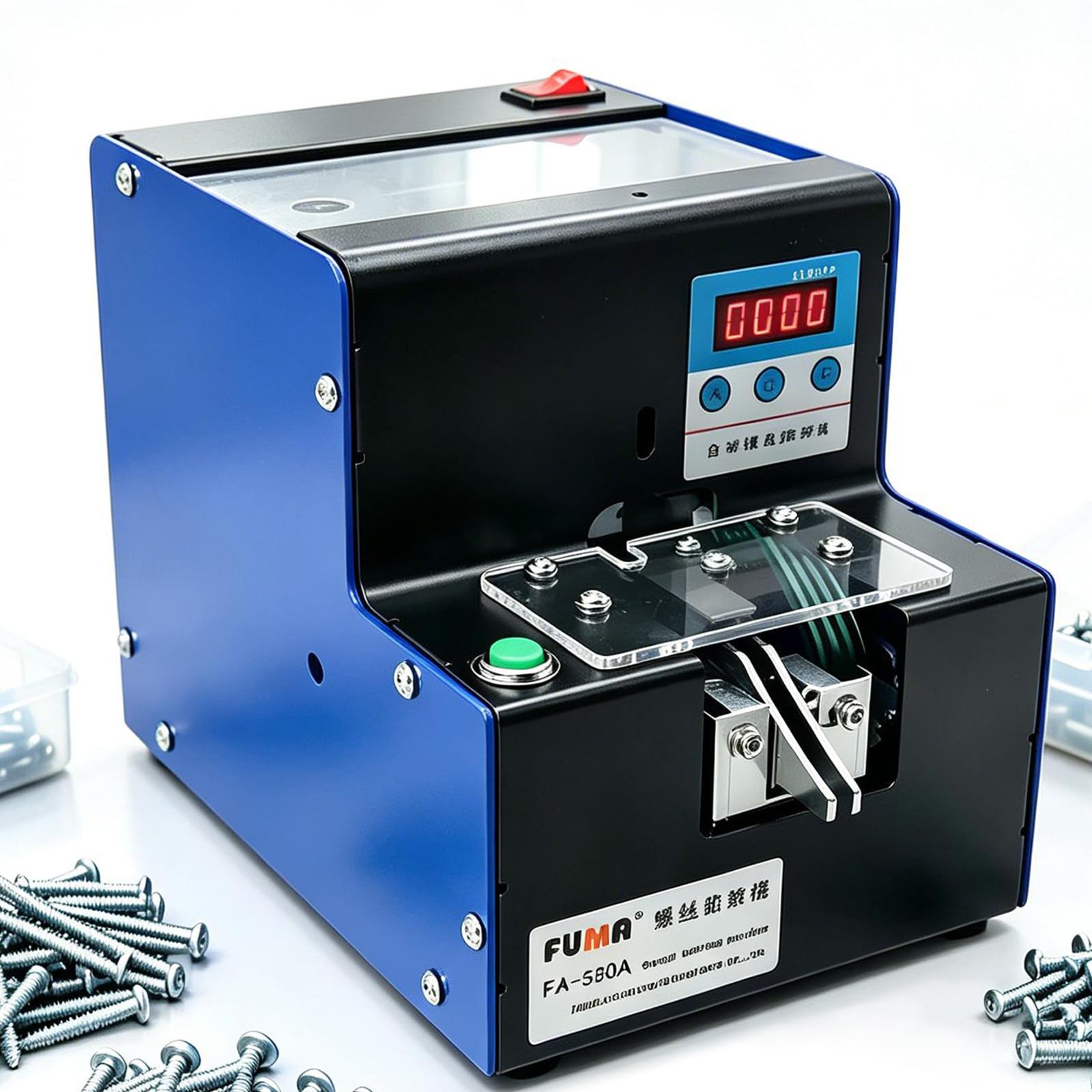 Contador Digital Tornillos con Dispensador Vibratorio | Montaje Industrial,Admite Tornillos Hasta 20 Mm,Diseño Compacto Sobremesa Para Pequeños Talleres Mecánicos