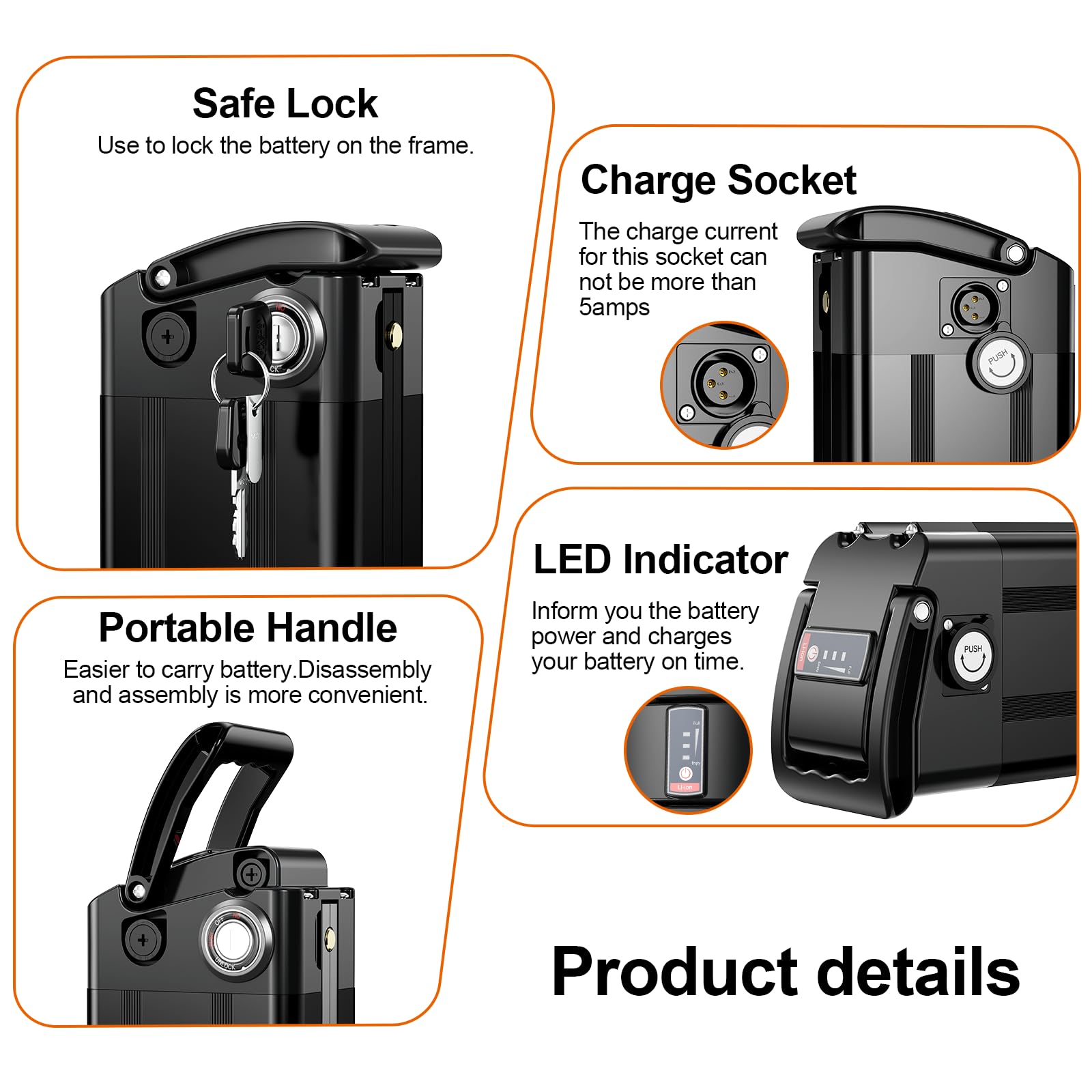 Batterie de vélo électrique 36v 13Ah pour Moteurs 36V 250W 350W 500W – Batterie Lithium-ION Ebike pour MiFa Rex Prophete Aldi Bike - Litio Batterie Ebike (36V 13Ah(0-500W))