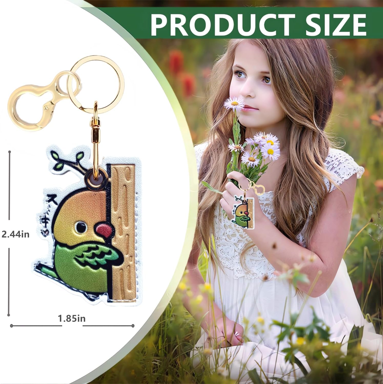 Leather Keychain Holder Case Compatible with AirTag,Cute air tag Cover with Keychain Ring,GPS Tracker Case for Keys - Image 2