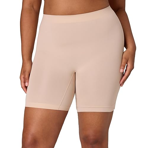 PLAYTEX womens Shapewear Shorts, Smoothing Anti-chafe At-waist Shaper Shorts for