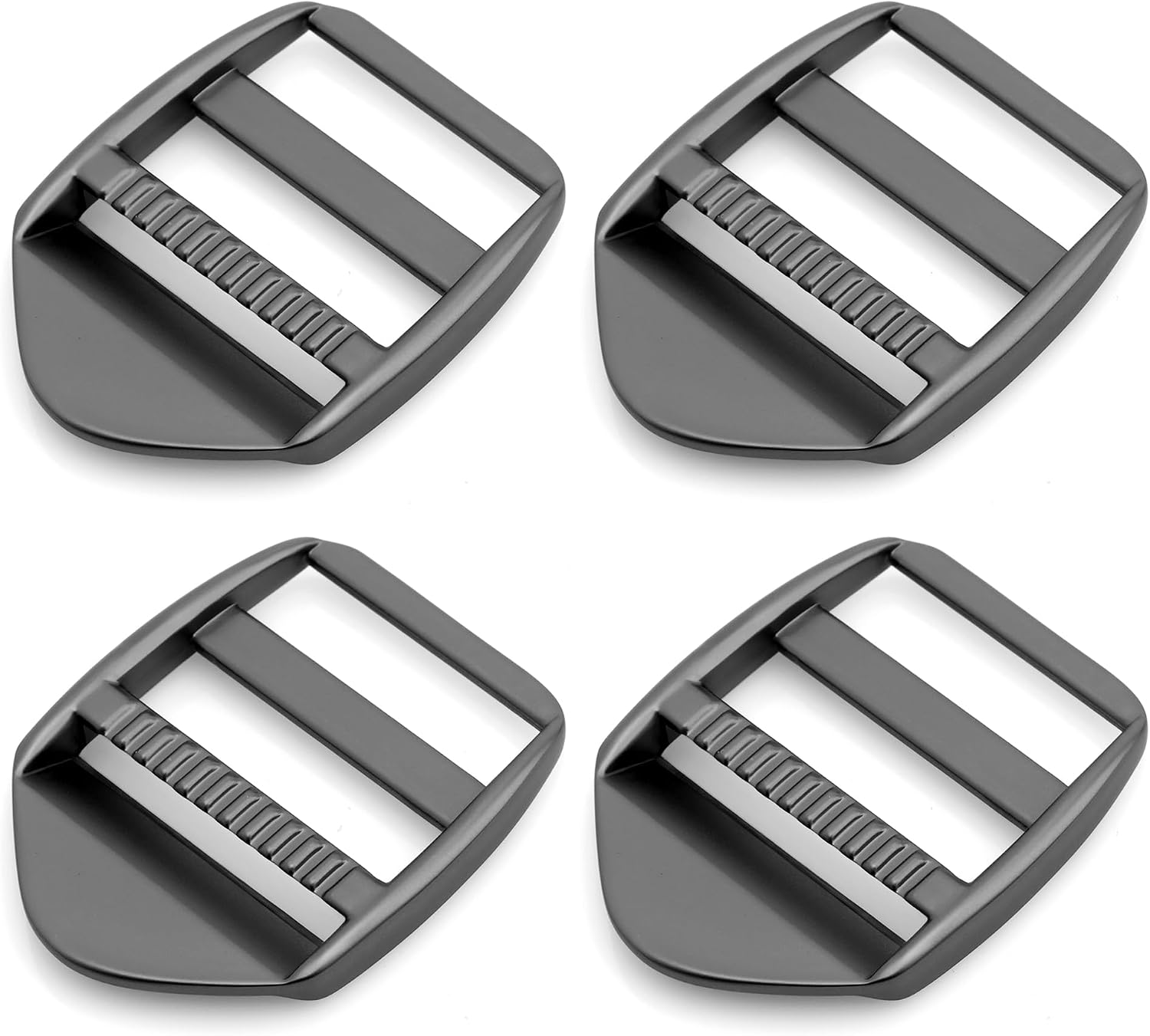 CRAFTMEMORE 1 Inch Metal Ladder Lock Tri-Glide Tension Lock Slide Buckle for Adjustable Backpack Strap 4pcs SC08