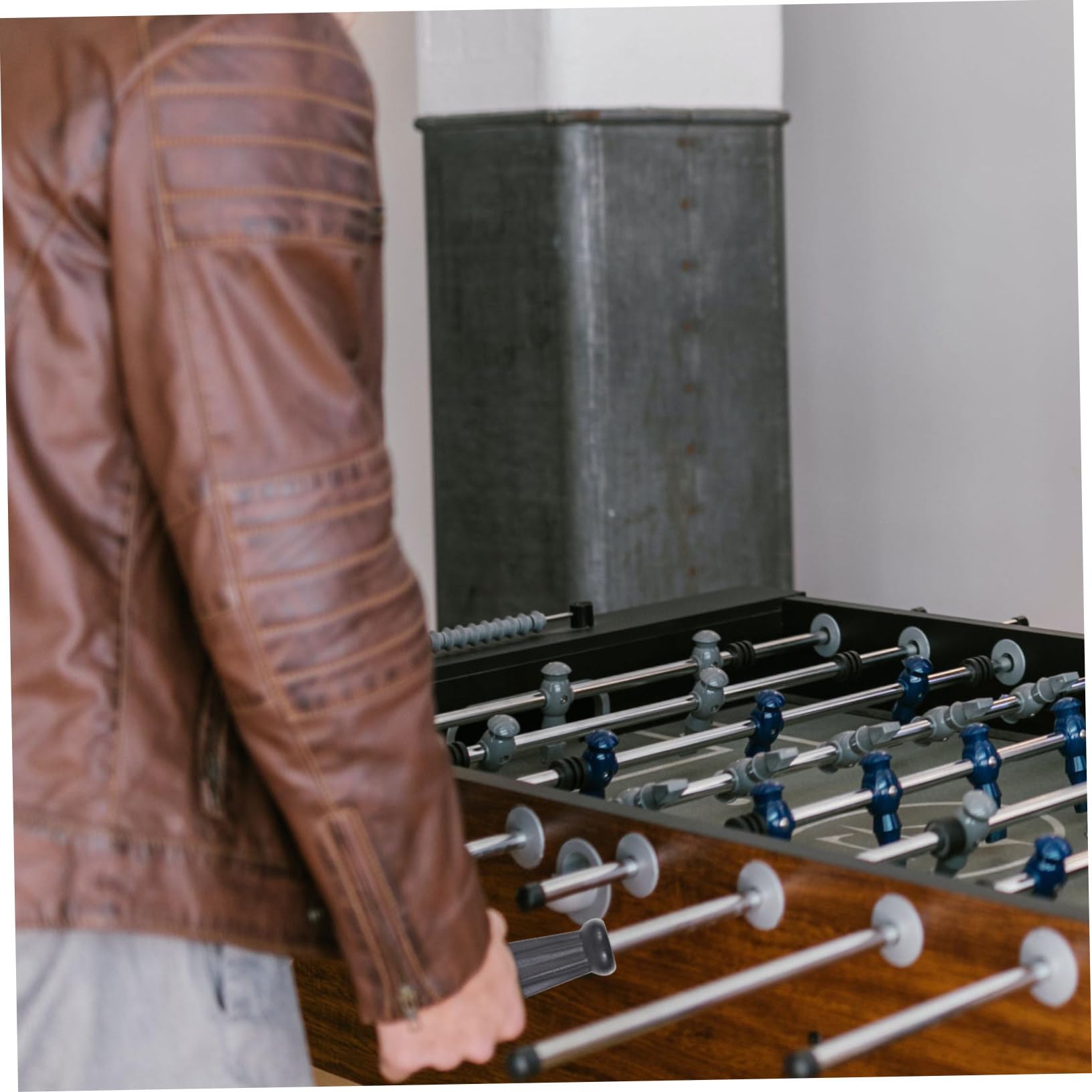 8 Impugnature per Calcio Tavolo in Plastica Nera Manopole Biliardino Ergonomiche Antiscivolo Resistenti e Facili Installare per Sostituzione Maniglie Foosball