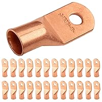 Vista 258 de SELTERM - 2 terminales de anillo resistentes para cable de batería, calibre 4 AWG, pernos de 3/8 pulgadas, terminales de calibre 4, ojales de cobre