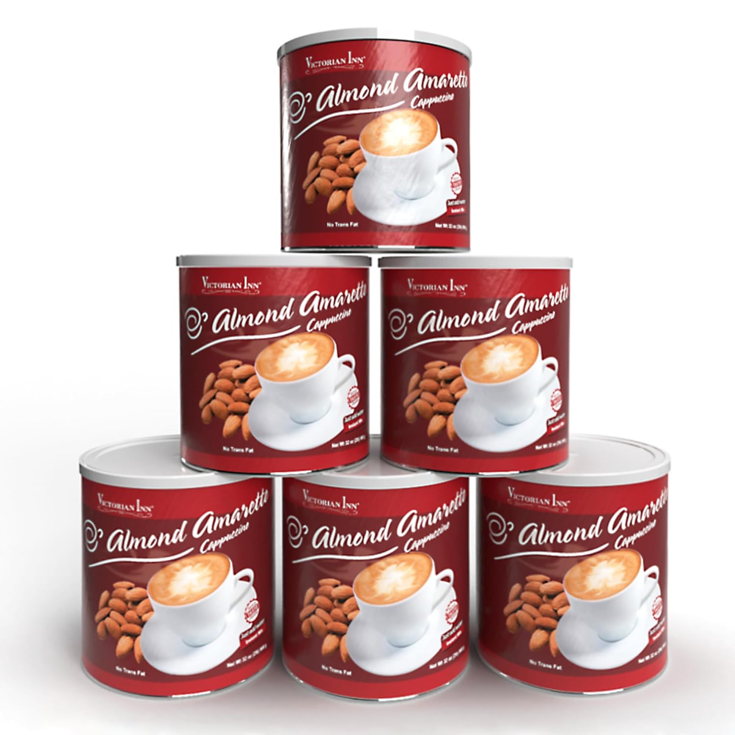 Victorian Inn Instant Cappuccino, Almond Amaretto, 2 Pound (Pack of 6)