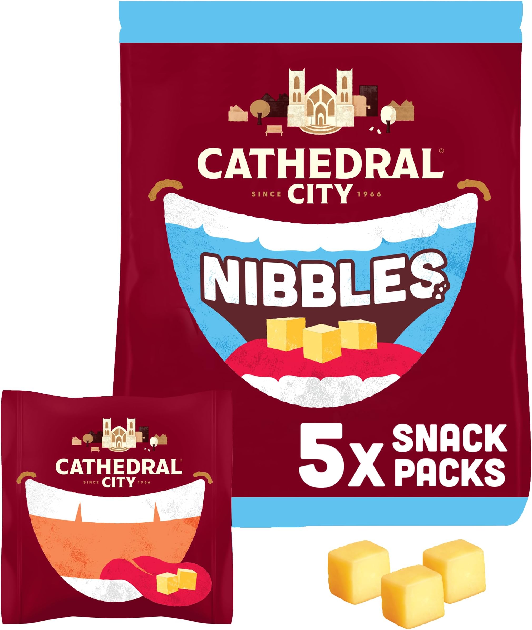 Nibbles Kids Snack Mild Lighter Cheese 5 x 16 g