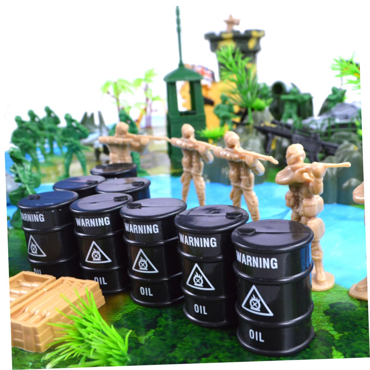 Juego de Modelos Militares de 130 Piezas en Plástico para Simulación