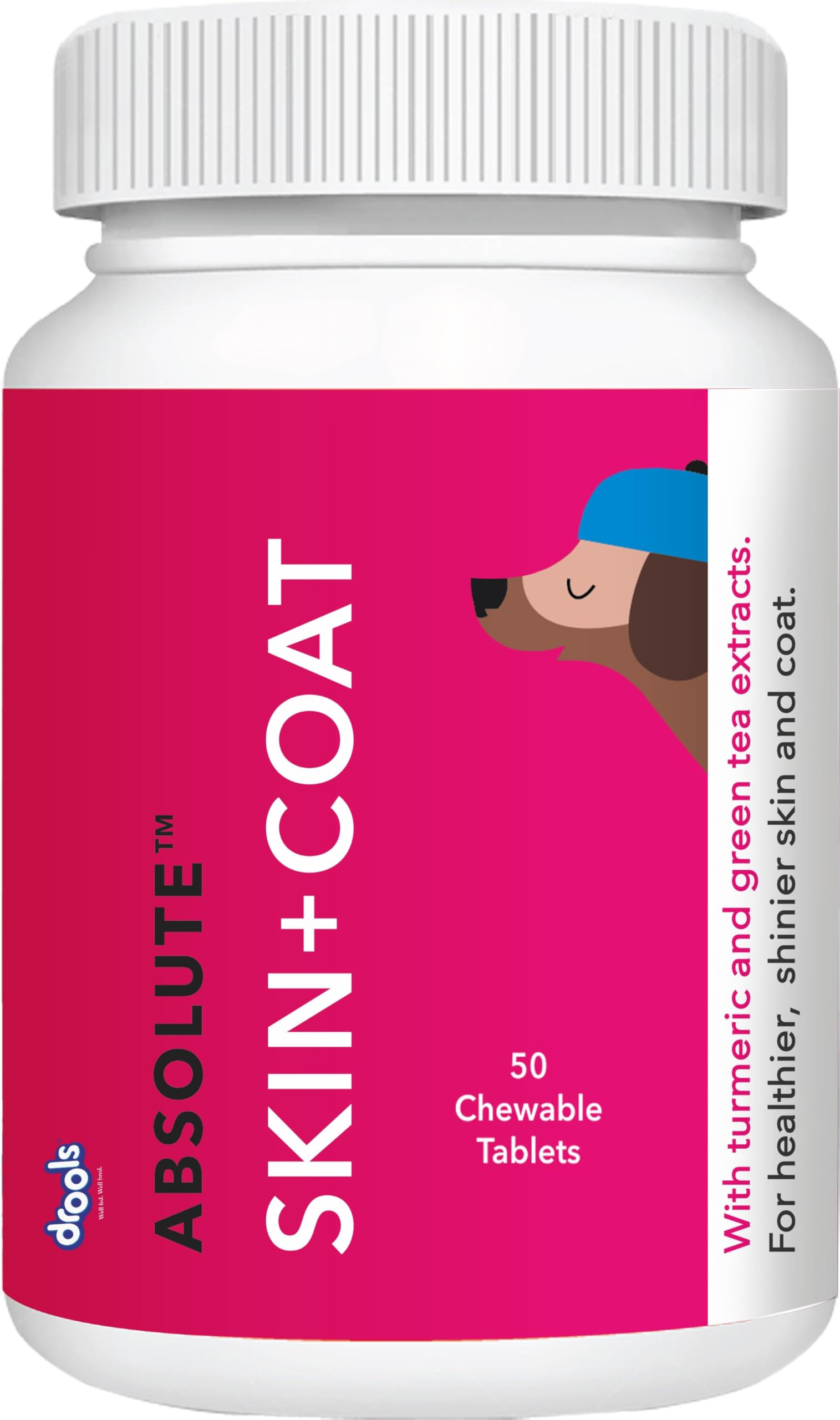 Drools Absolute Skin + Coat Tablet- Dog Supplement, 50 Pieces-image-34