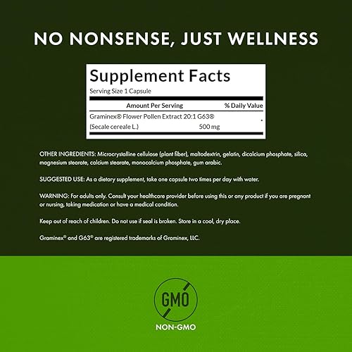 Miniatura 6 de Swanson Extracto de polen de flor Graminex de máxima resistencia apoya la salud de la próstata la función del tracto urinario y la salud del riñón