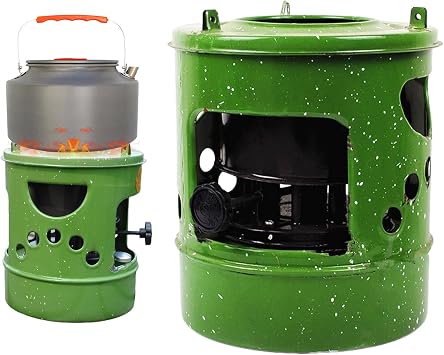 Portable Kerosene Stove, Fogon De Petroleo Para Cuba, Lightweight 10-Wicks Camp Stove Heater Outdoor Cooking BBQ Picnic Camping Backpacking Hiking Kerosene Furnace Burner Green, for 2-4 people