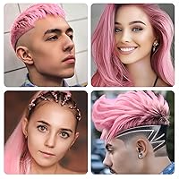 Vista 4 de VOLLUCK Cera de pelo temporal, cera de color natural instantánea, pomadas de 4.23 oz, arcilla de peinado desechable para fiesta, festival