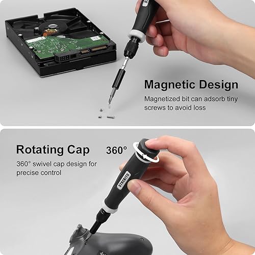 Miniatura 3 de STREBITO Juego de destornilladores de precisión, kit de herramientas electrónicas 153 en 1 con funda, 140 brocas de precisión magnéticas,