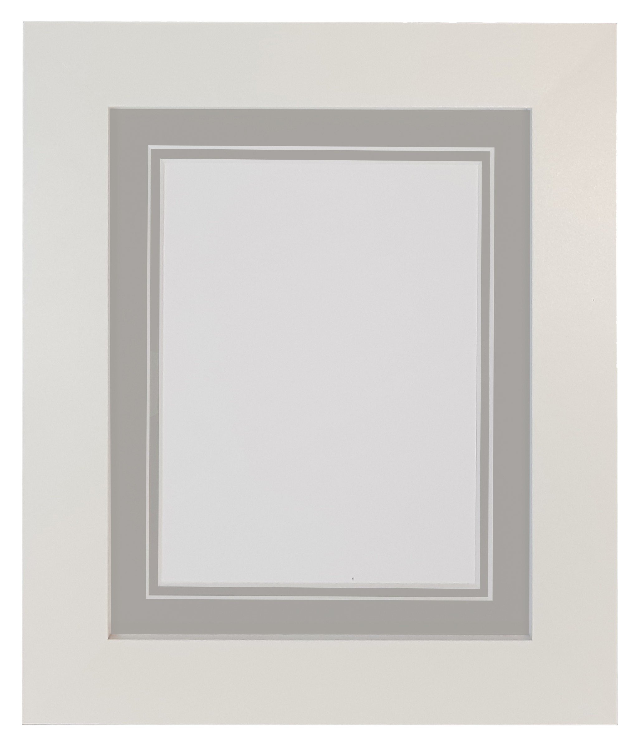 Metro White Photo Picture Poster Frame with Double Dark Grey Mount 14 x 11 inch for Image Size A4 โ image 1