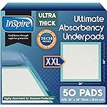 Inspire Extra Large Super Absorbent Disposable Bed Pads for Chronic Incontinence Ultra Thick and Absorbent Bed Pads Disposable Adult | Pee Pads for Adults (36 X 36 Pack of 50)