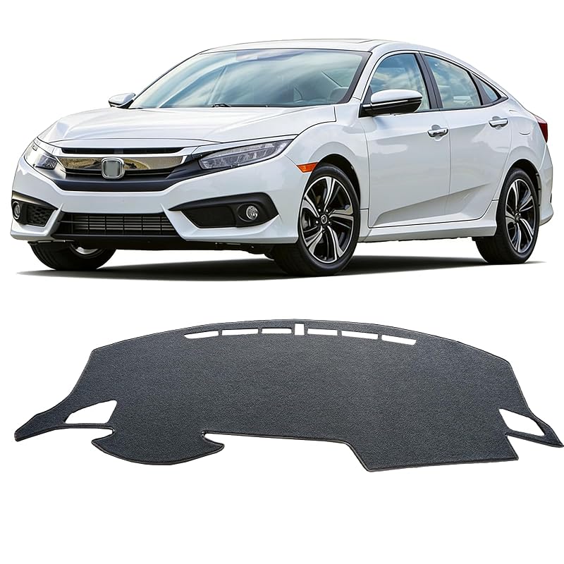 Capa para Painel Honda Civic 2016 a 2021 Cinza HEDAQI para Sedan e Hatchback