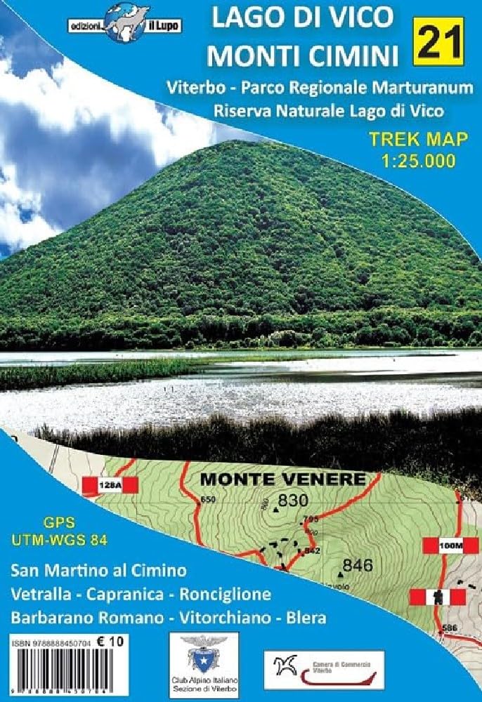 Lago Di Vico, Monti Cimini. Viterbo, Parco Regionale Marturanum E Riserva Naturale Lago Di Vico. Carta Escursionistica 1:25.000 - 4