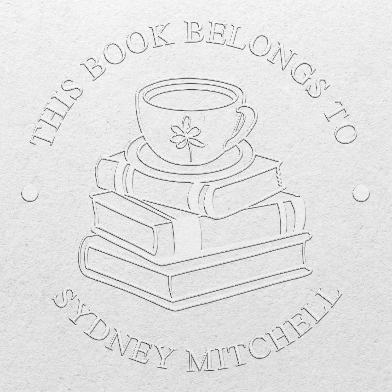 Custom Library Embosser (Insert Only) - Style 064 - Great for Customizing Books, Ex Libris, Personalized Journals and More.
