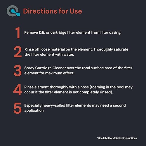 Miniatura 4 de AquaDoc - Limpiador de filtro de cartucho de piscina - Limpiador eficaz de filtro de bañera de hidromasaje y piscina para spa - 16 onzas